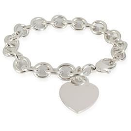 Tiffany & Co-TIFFANY & CO. Bracelet à breloques avec étiquette cœur en argent sterling-Autre
