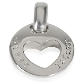 Tiffany & Co-TIFFANY & CO. Vintage Stencil Cutout Heart Charm Pendant in Sterling Silver-Other