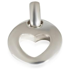 Tiffany & Co-TIFFANY & CO. Vintage Stencil Cutout Heart Charm Pendant in Sterling Silver-Other