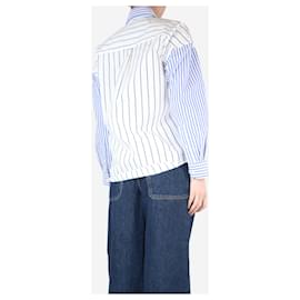 Autre Marque-White and blue contrasting striped shirt - size S-White