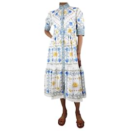 Autre Marque-Multi high-neck floral-printed midi dress - size UK 8-Multiple colors