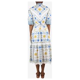 Autre Marque-Multi high-neck floral-printed midi dress - size UK 8-Multiple colors
