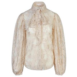 Anne Fontaine Camicia Helene in pizzo beige e rosa Rosa Beige