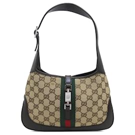 Gucci-Gucci Brown GG Canvas Web Jackie-Brown,Light brown