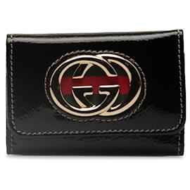 Gucci-Llavero de cuero negro Britt de Gucci-Negro