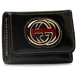 Gucci-Llavero de cuero negro Britt de Gucci-Negro