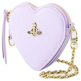 Vivienne Westwood-Moire Heart Wristlet Bag - Vivienne Westwood - Synthetic - Purple-Purple