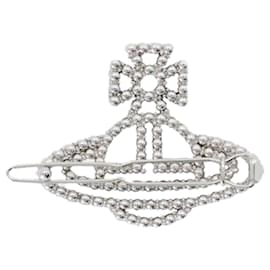 Vivienne Westwood-Fermaglio per capelli grande Annalisa Pearl - Vivienne Westwood - Ottone - Argento-Argento,Metallico