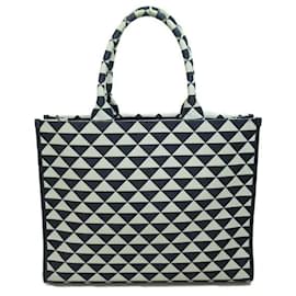 Prada-Prada Symbole Jacquard Tote Bag  Canvas Tote Bag in Excellent condition-Other