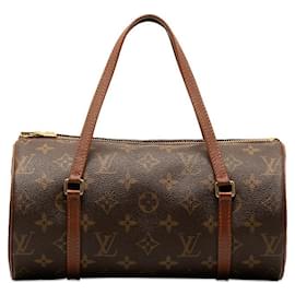 Louis Vuitton-Louis Vuitton Monogram Papillon 26 Shoulder Bag M51386 Brown PVC Leather-Brown