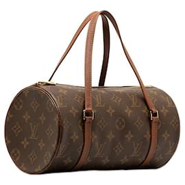Louis Vuitton-Louis Vuitton Monogram Papillon 26 Shoulder Bag M51386 Brown PVC Leather-Brown