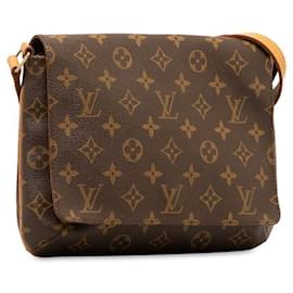 Louis Vuitton-Louis Vuitton Monogram Musette Tango Short Shoulder Bag M51257 Brown PVC Leather in Very Good Condition-Brown