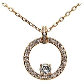 Autre Marque-LuxUness Creativity Circle Pendant Necklace  Metal Necklace 5202446 in Excellent condition-Golden