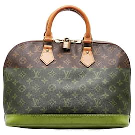 Louis Vuitton-Louis Vuitton Monogram Alma PM Handbag M51130 Brown PVC Leather in Very Good Condition-Brown