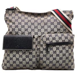 Gucci-Bolsa mensageiro com bolso forrado em lona GG 169937-Outro
