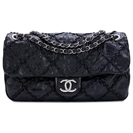 Chanel-XL Classic Flap Bag-Navy blue,Dark blue