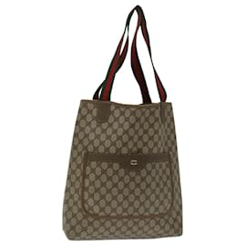 Gucci-GUCCI GG Canvas Web Sherry Line Tote Bag Red Beige Green 39 02 003 Auth yk11068-Red,Beige,Green