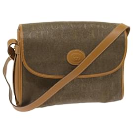 Gucci-GUCCI Shoulder Bag Canvas Brown 001 14 0712 Auth ep3583-Brown