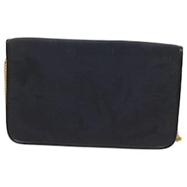 Christian Dior-Christian Dior Chain Shoulder Bag Canvas Navy Auth bs12458-Navy blue