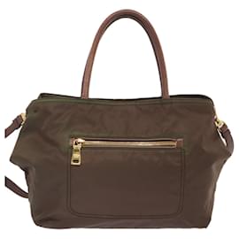 Prada-Prada Hand Bag Nylon 2way Brown Auth yk11190-Brown