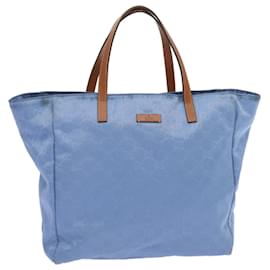 Gucci-GUCCI GG Canvas Tote Bag Blue 282439 auth 67820-Blue