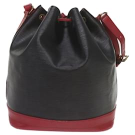 Louis Vuitton-Bolsa tiracolo Epi Noe LOUIS VUITTON bicolor preto vermelho M44017 Autenticação de LV 67971-Preto,Vermelho