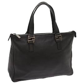 Fendi-FENDI Hand Bag Leather Black Auth 68245-Black
