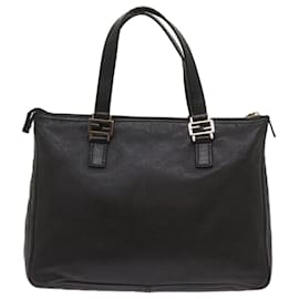 Fendi-FENDI Hand Bag Leather Black Auth 68245-Black
