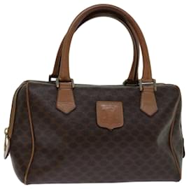 Céline-CELINE Macadam Canvas Hand Bag PVC Brown Auth 68190-Brown