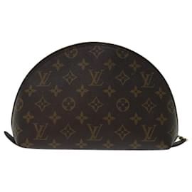 Louis Vuitton-LOUIS VUITTON Monogram Trousse Demi Ronde Pochette Cosmétique M47520 Auth LV 67715-Monogramme