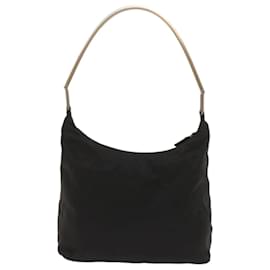 Prada-PRADA Shoulder Bag Nylon Black Auth 67602-Black