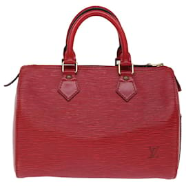 Louis Vuitton-Louis Vuitton Epi Speedy 25 Bolso De Mano Rojo Castellano M43017 LV Auth 67953-Otro