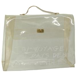 Hermès-HERMES Vinyl Kelly Hand Bag Vinyl Clear Auth 68038-Other