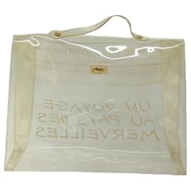 Hermès-HERMES Vinyl Kelly Hand Bag Vinyl Clear Auth 68038-Other