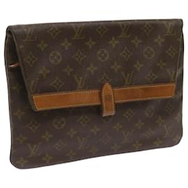 Louis Vuitton-LOUIS VUITTON Monogram Pochette Priant Clutch Bag M51805 LV Auth 68152-Monogram