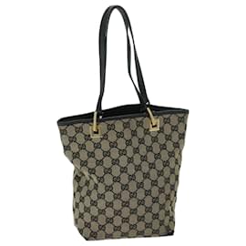 Gucci-GUCCI GG Lona Tote Bag Bege 002 1099 auth 68051-Bege