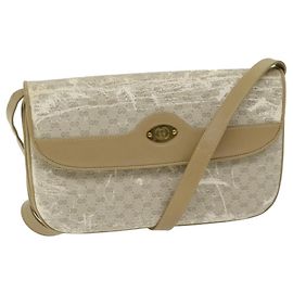 Bolsa de ombro de lona GUCCI micro GG bege 004 106 0024 auth 68018 Bege