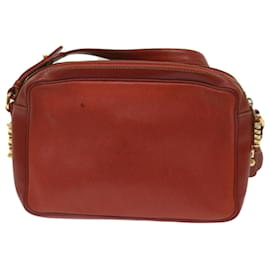 Loewe-LOEWE Shoulder Bag Leather Red Auth ep3619-Red