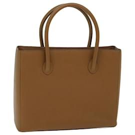 Céline-CELINE Hand Bag Leather Brown Auth yk11115-Brown