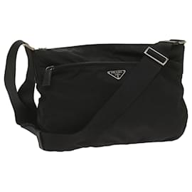 Prada-PRADA Shoulder Bag Nylon Black Auth ep3611-Black