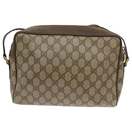 Gucci-GUCCI GG Supreme Web Sherry Line Shoulder Bag PVC Red Beige Green Auth ep3576-Red,Beige,Green