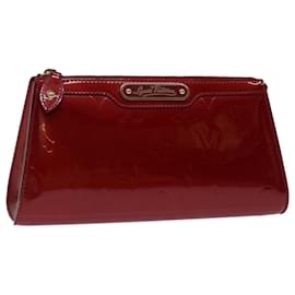 Louis Vuitton-LOUIS VUITTON Monograma Vernis Trousse Cosmético Pomme D'amour M93568 EP de autenticación3568-Roja