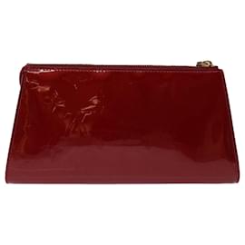 Louis Vuitton-LOUIS VUITTON Monogram Vernis Trousse Cosmetic Pomme D'amour M93568 Auth ep3568-Rosso