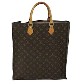 Louis Vuitton-LOUIS VUITTON Monogram Sac Plat Hand Bag M51140 LV Auth 68327-Monogram
