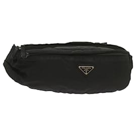 Prada-PRADA Body Bag Nylon Black Auth yk11044-Black