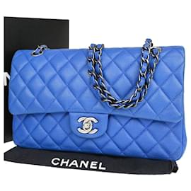 Chanel-Chanel gefütterte Klappe-Blau