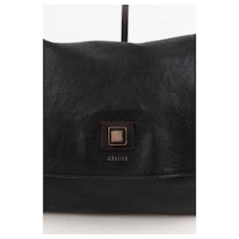 Céline-Leather shoulder bag-Black