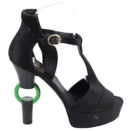 Chanel Leather Heels Black