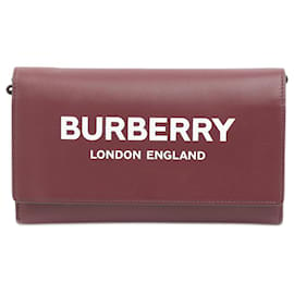 Burberry-BURBERRY Geldbörsen Leder-Bordeaux