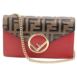 Fendi-FENDI  Handbags   Leather-Red